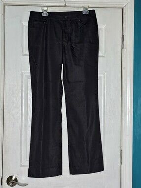 Tahari Stretch Black Wide-Leg Women's Dress Pants